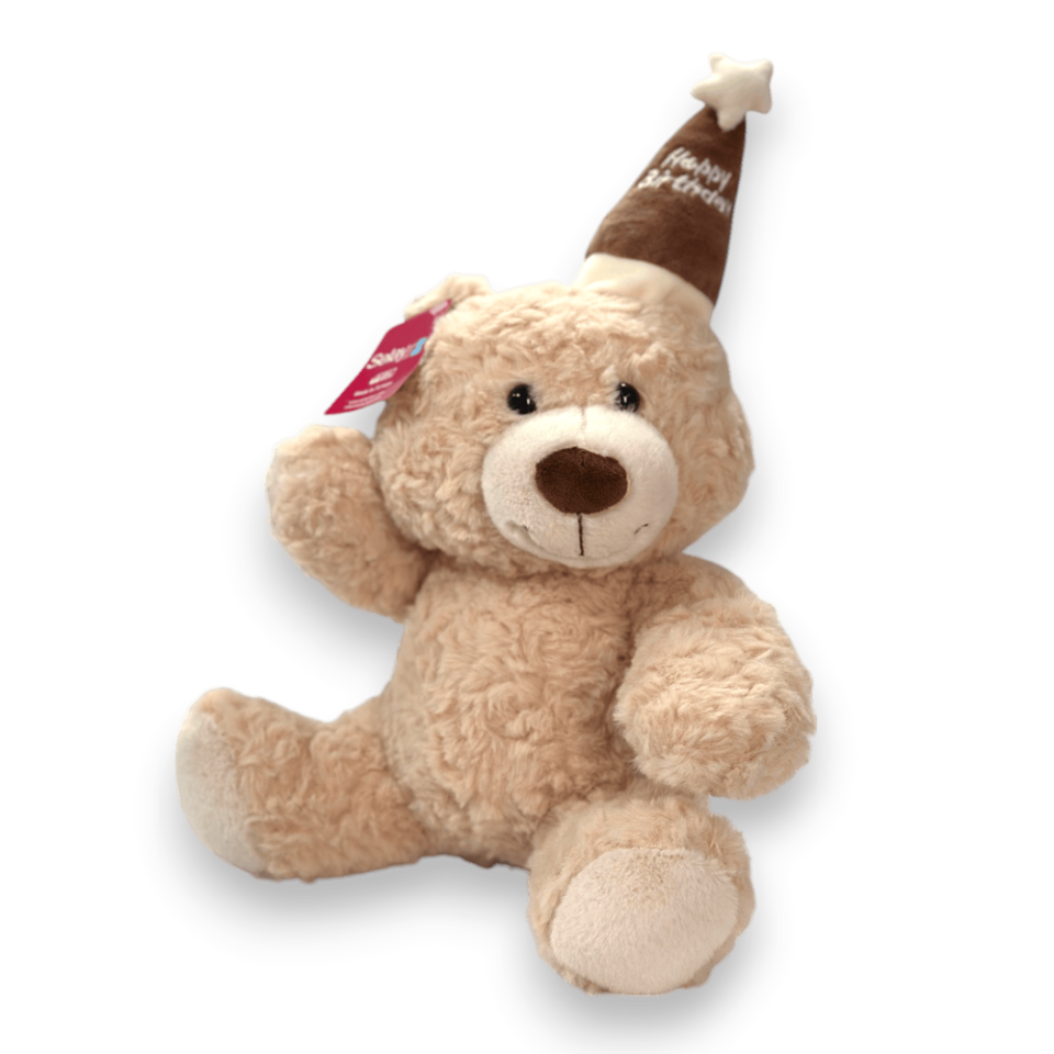Happy Birthday Bear Peluş Oyuncak 25 cm Kahverengi 4535