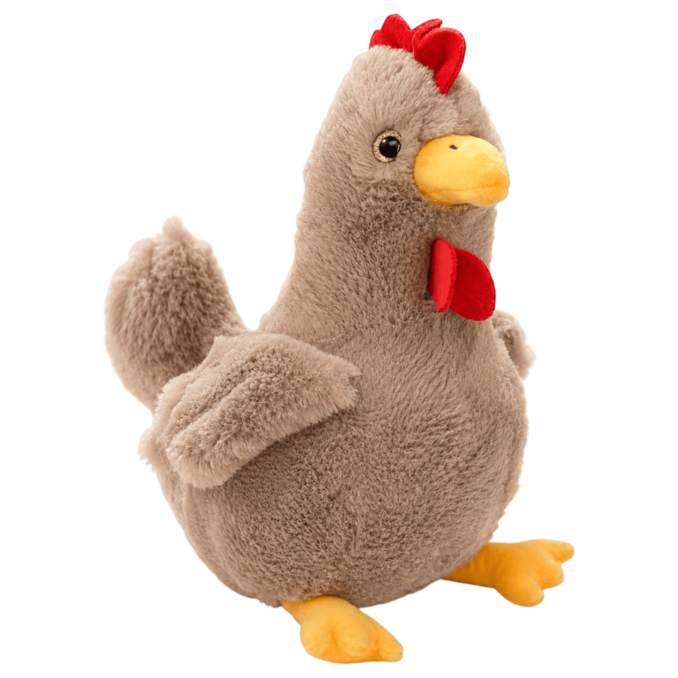 Tavuk Peluş Oyuncak 40 cm Kahverengi 4565