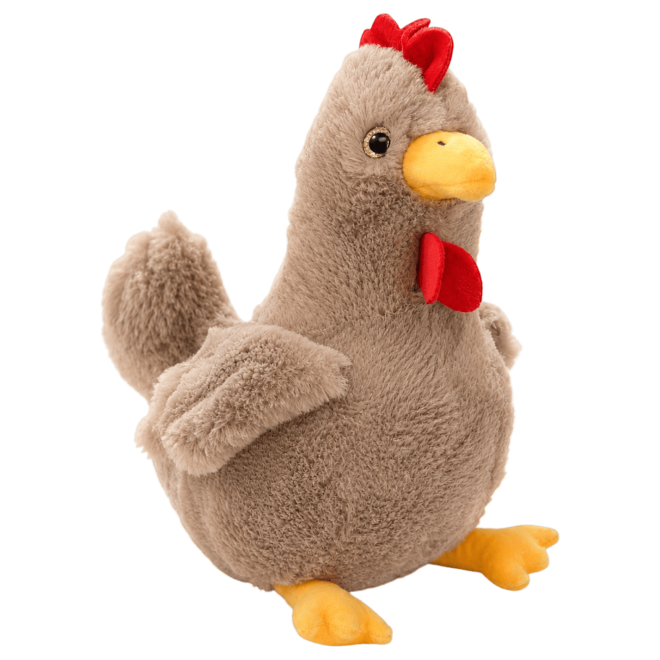 Tavuk Peluş Oyuncak 40 cm Kahverengi 4565