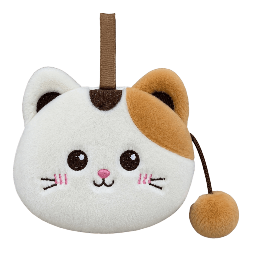 Kedi Peluş Cüzdan 13 cm Ekru 4673