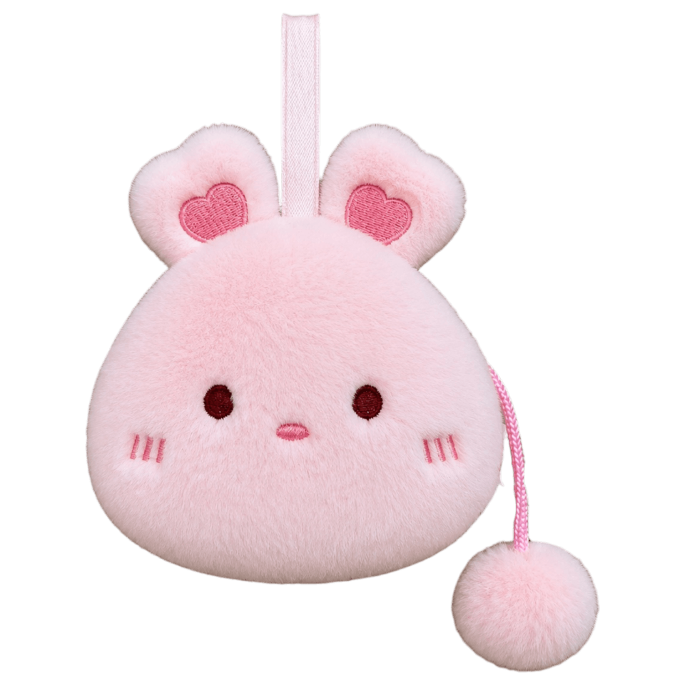 Tavşan Peluş Cüzdan 12 cm Pembe 4679