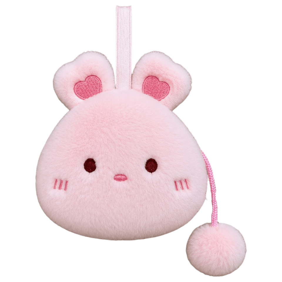 Tavşan Peluş Cüzdan 12 cm Pembe 4679