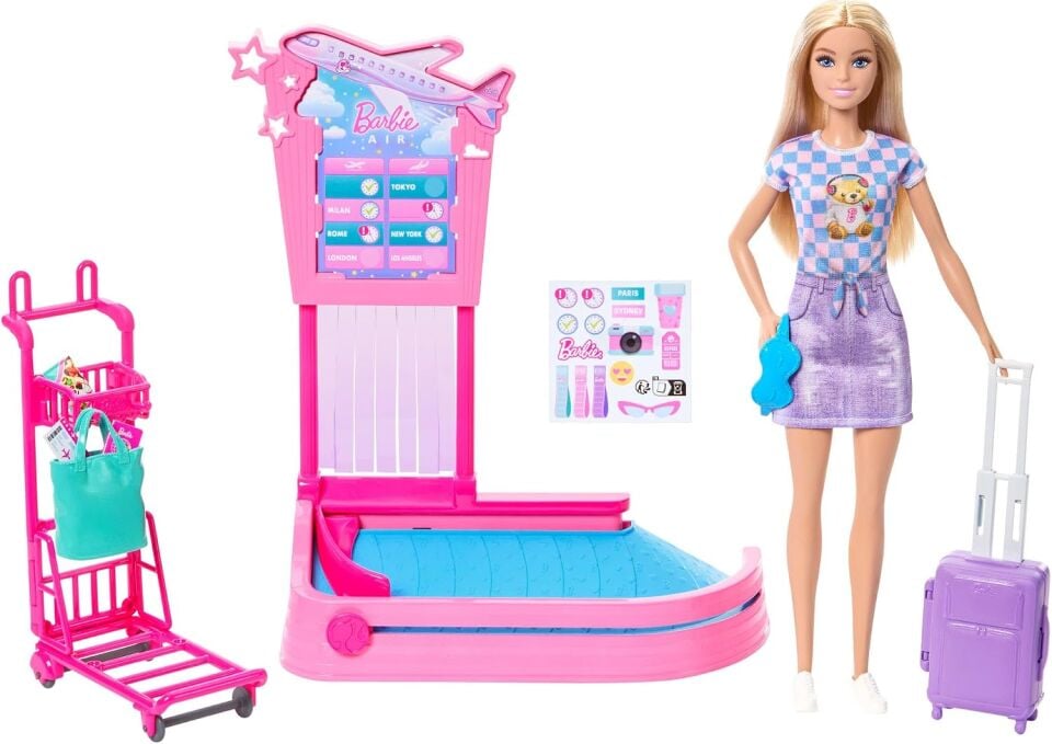 Barbie Travel Oyun Seti ve Bebek JMJ49