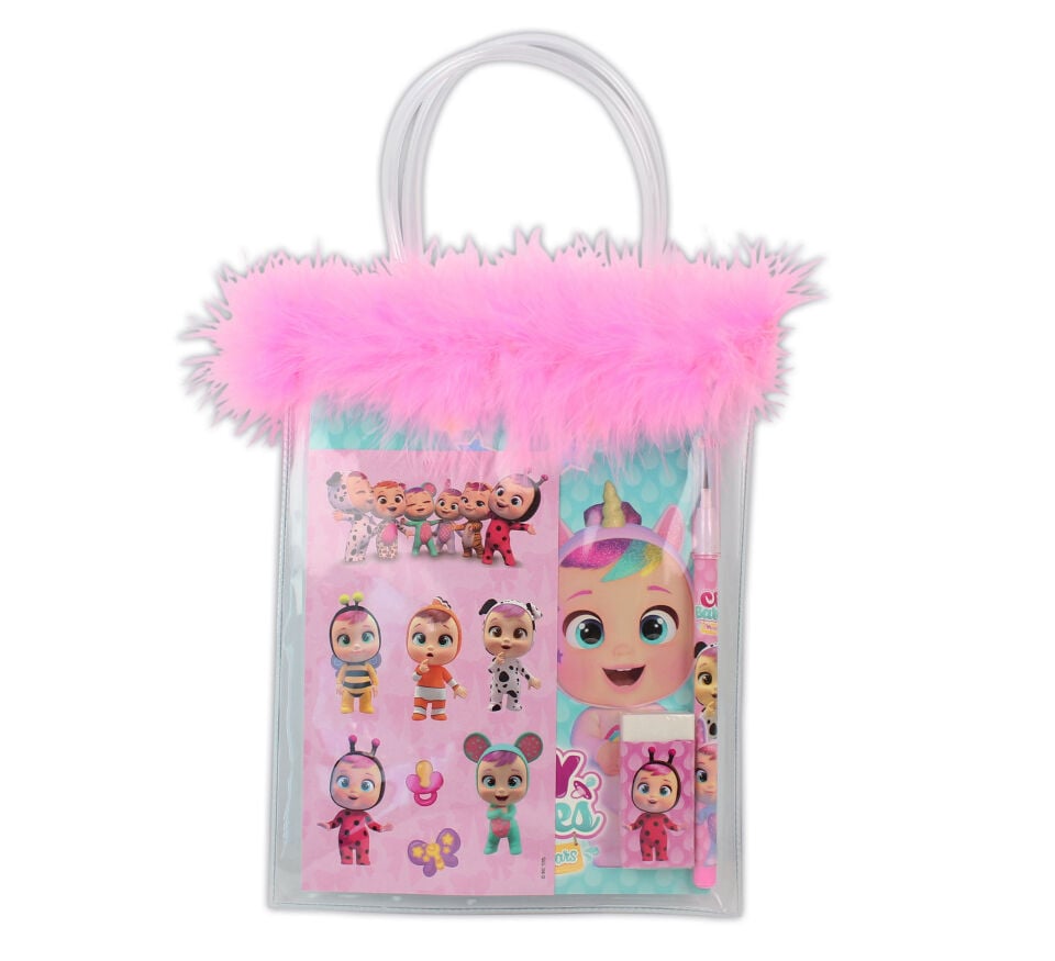 Cry Babies Tüylü PVC Çantalı Kırtasiye Seti CRY-7746
