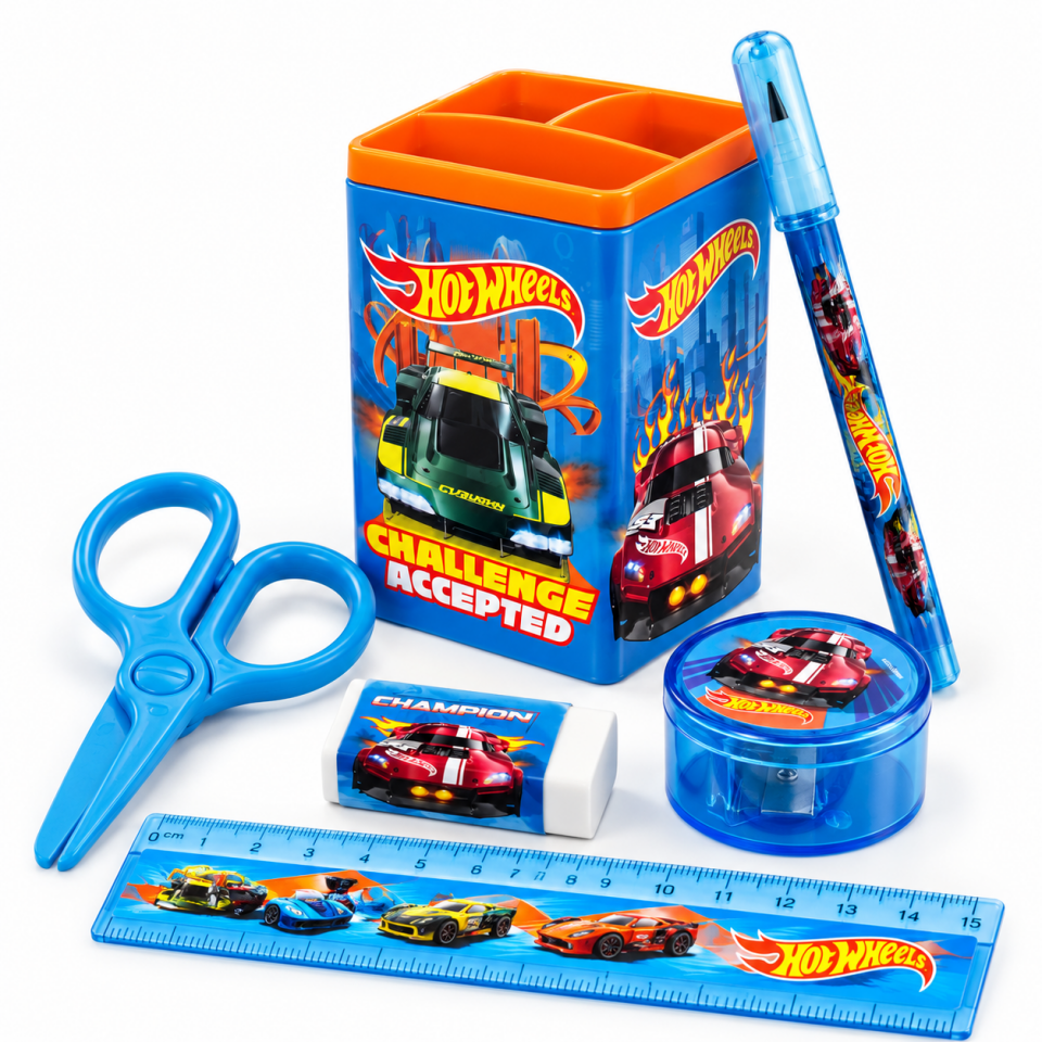 Hot Wheels Masaüstü Kırtasiye Seti HW-2986